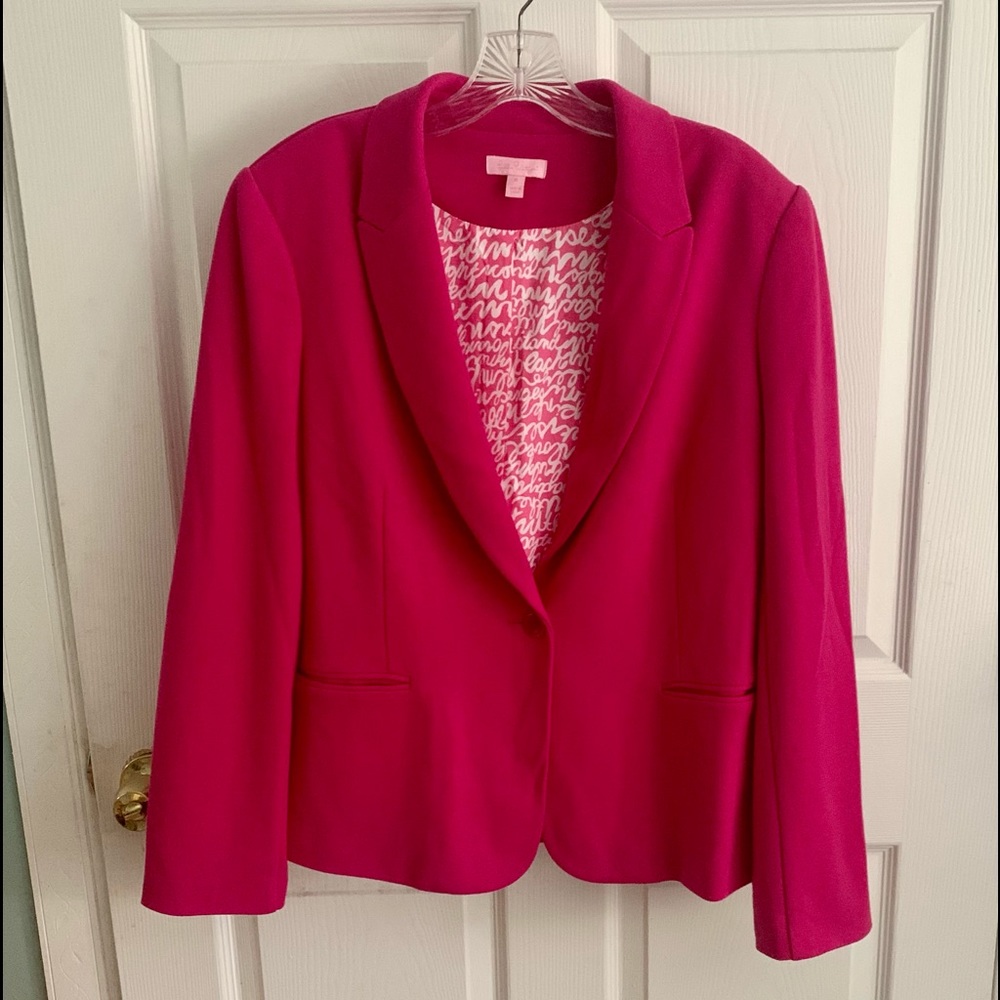 Lilly Pulitzer Leighton suit jacket pink XL